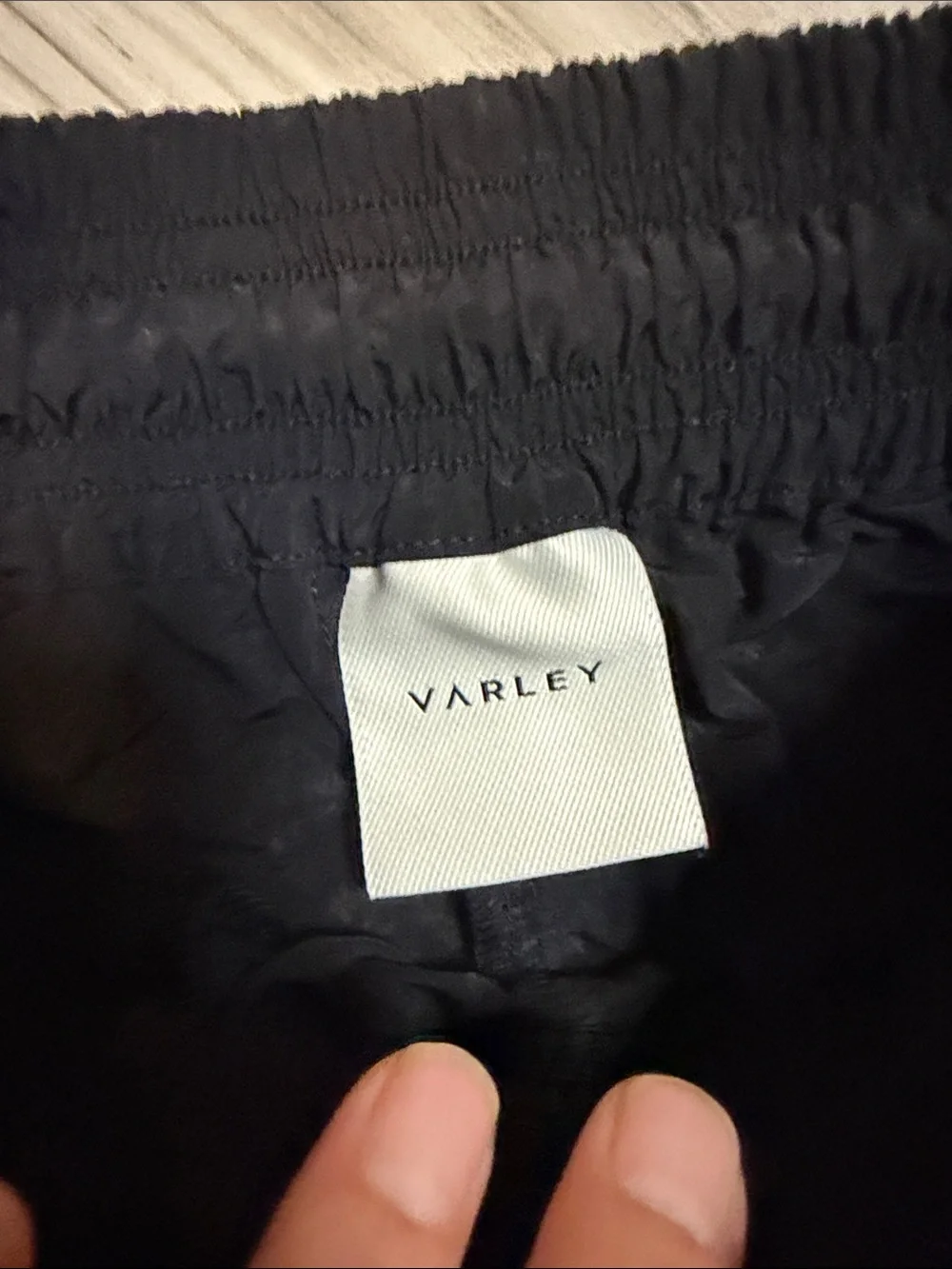 Varley Black Drawstring Performance Running Shorts